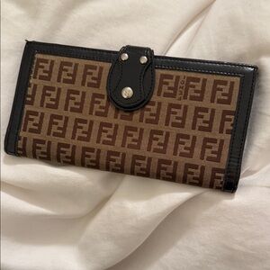 Fendi Monogram Brown and Black Wallet